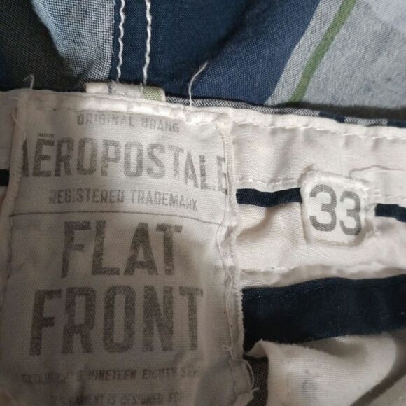 Aeropostale Shorts Men's 33 Blue Plaid - Picture 3 of 5